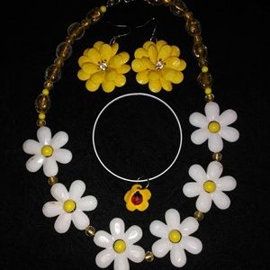 Vintage Sunflower Jewelry Set